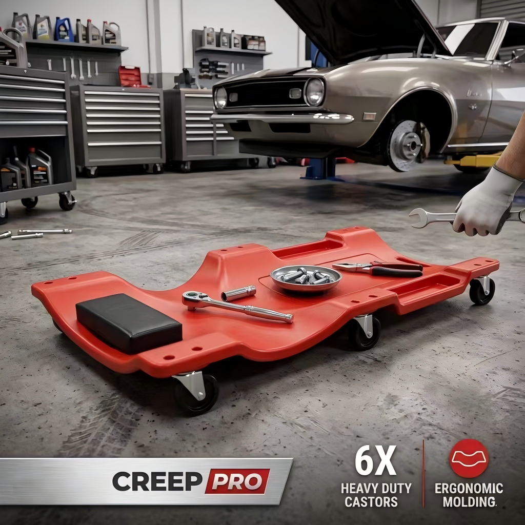 Garage Creeper Roller - 40인치 6륜 중량 작업용 정비 크리퍼,